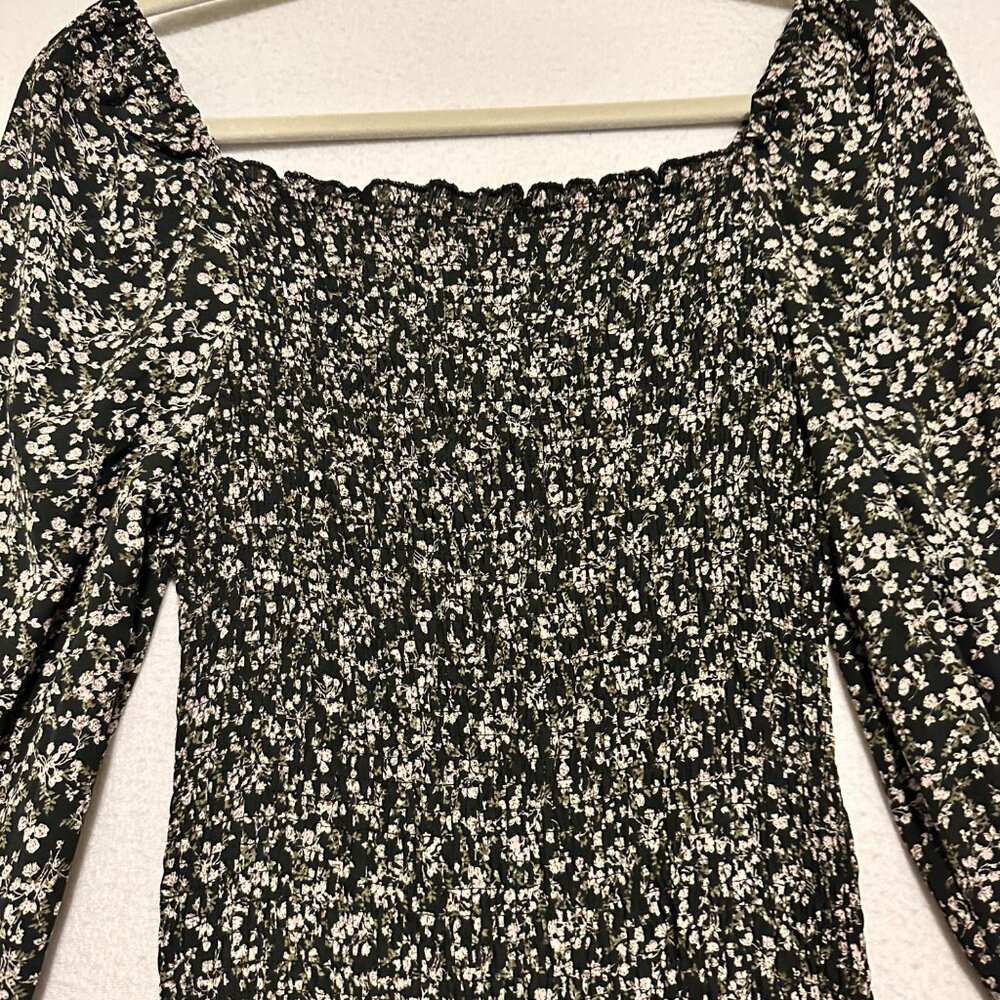 Papermoon Womens Medium Floral Rouged Babydoll Bodycon Dress Y2K Cottage Whimsy - Picture 11 of 12